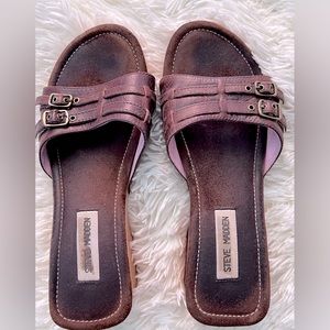 Steve Madden “Brat” Slide Sandals in Brown US size 9 medium
